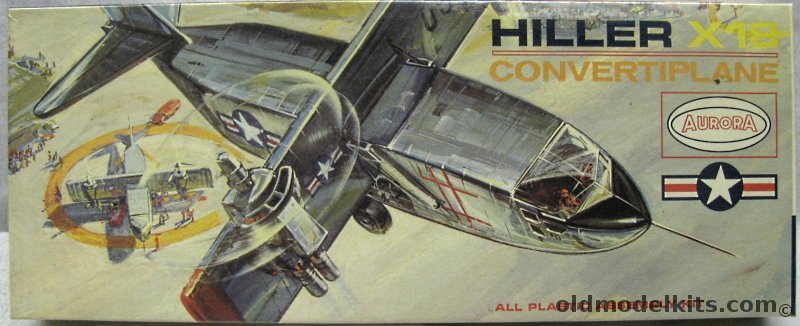 Aurora 1/70 Hiller X-18 Convertiplane, 146-130 plastic model kit